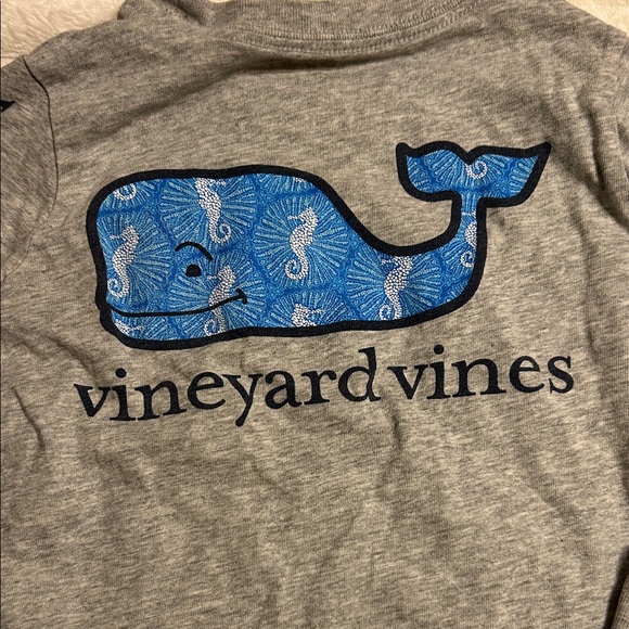 VINEYARD VINES Boys Seahorse Whale Pocket Tee Shirt LS - Picture 3 of 14